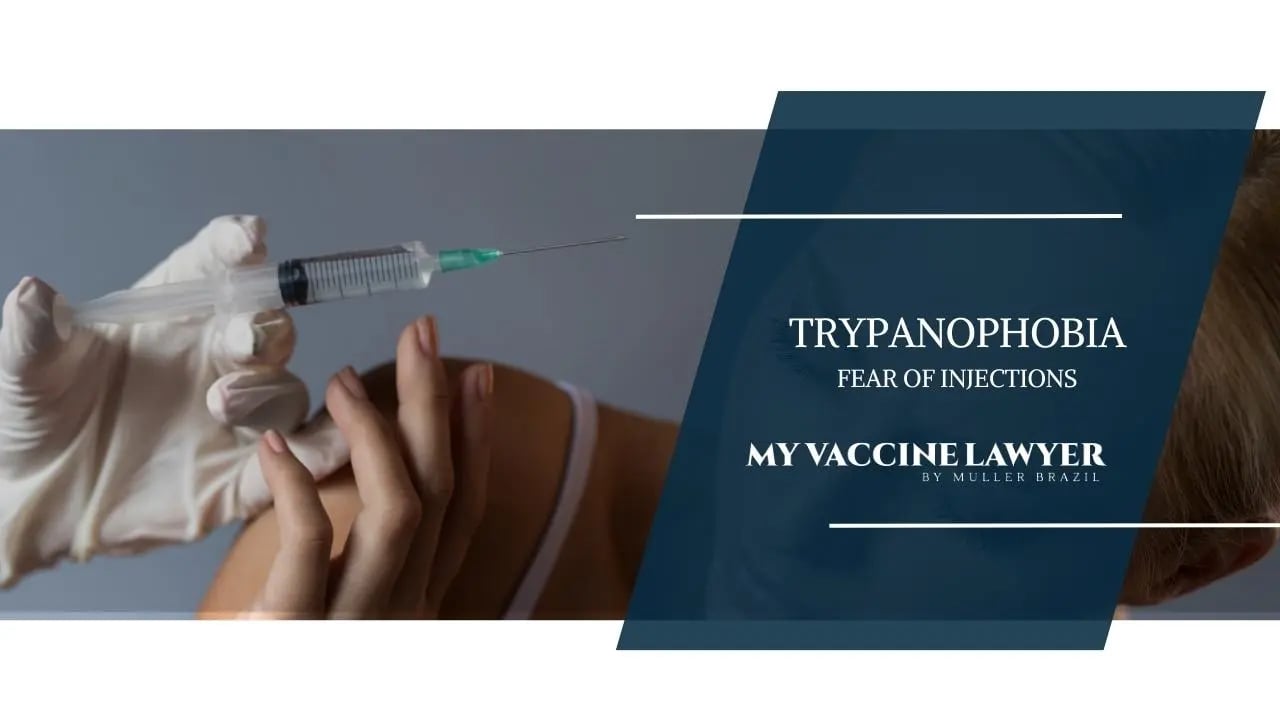 Person with trypanophobia receiving support during vaccination